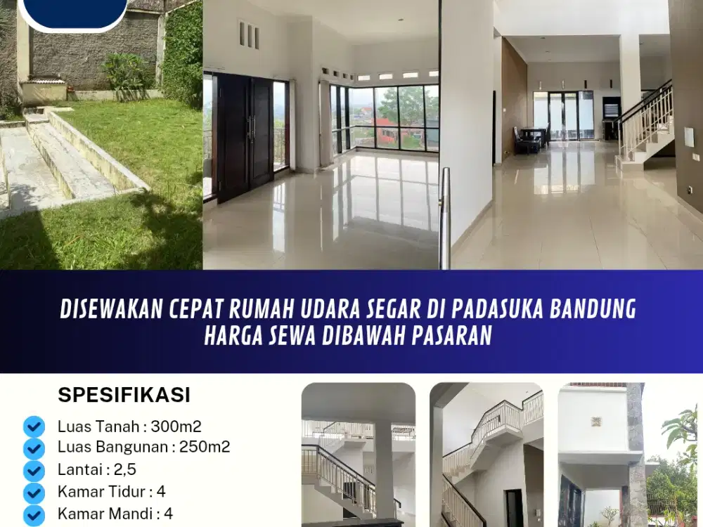 Disewakan Cepat Rumah Udara Segar Di Padasuka Bandung
Harga Sewa Dibawah Pasaran