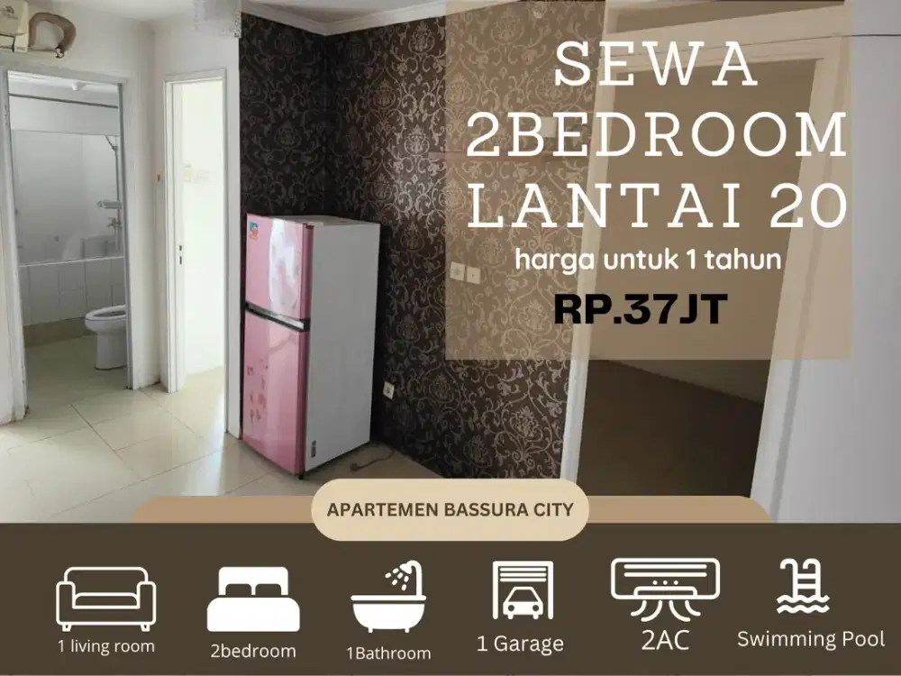 sewa 2kamar semi furnish samping mall apartemen bassura city