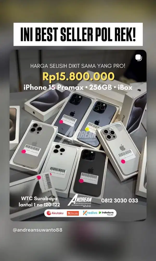 15 Promax 256 gb second Ibox