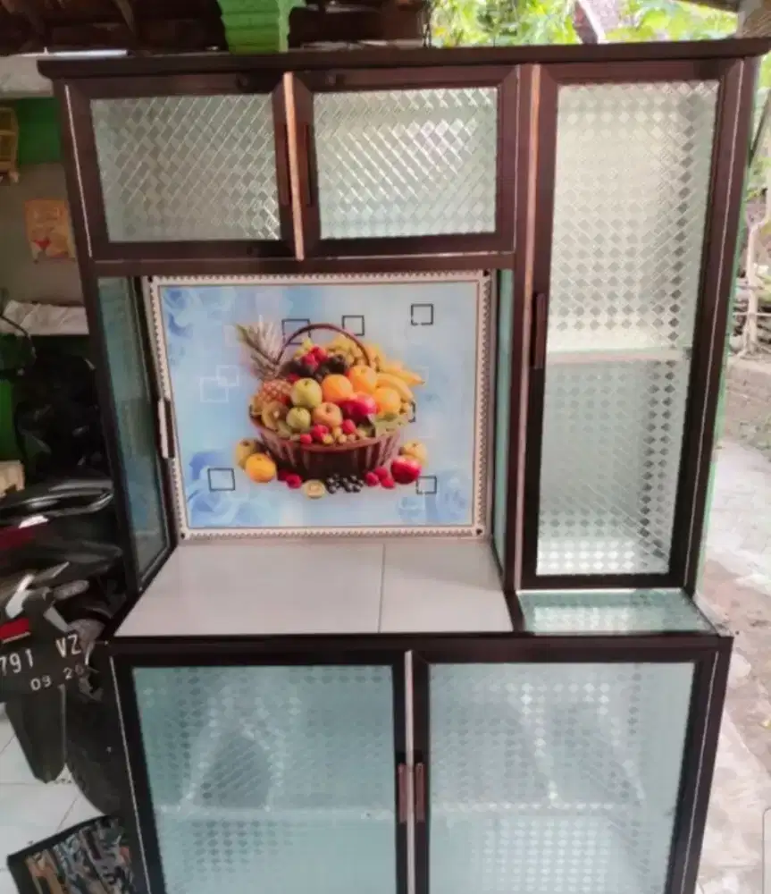 Lemari Rak Piring Keramik, Rak Piring Aluminium, Lemari Piring Almini