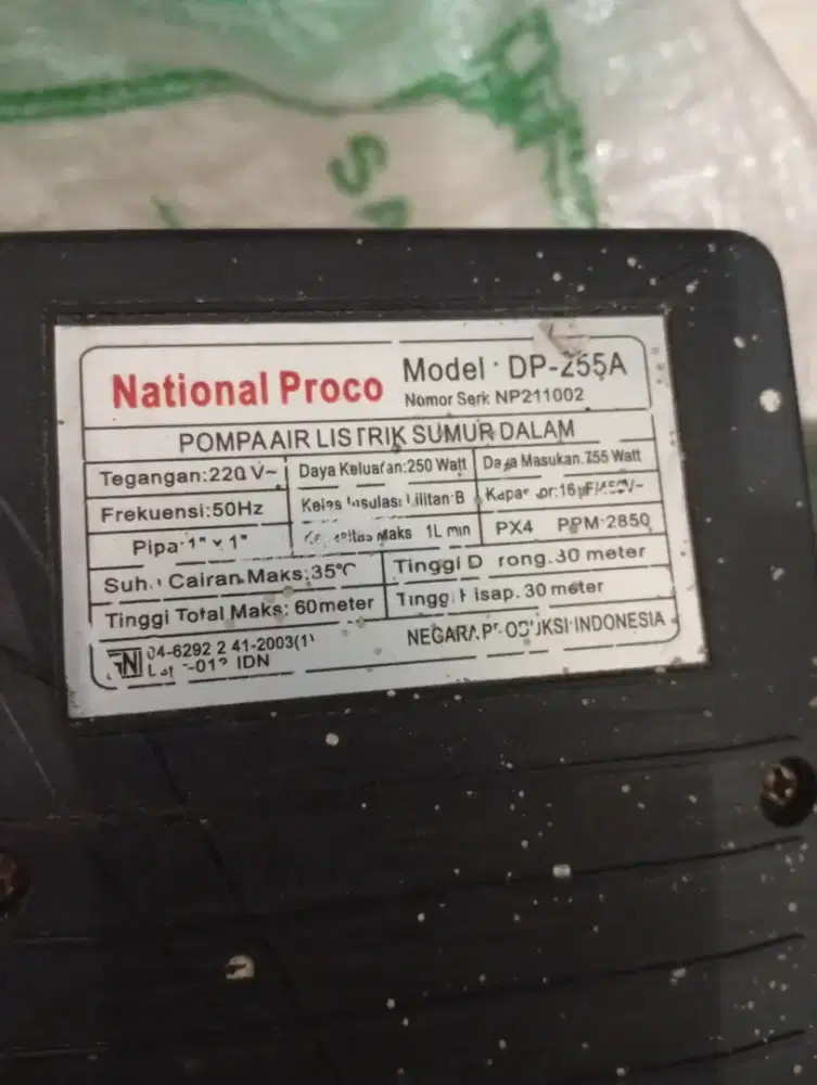 Pompa Air National Proco