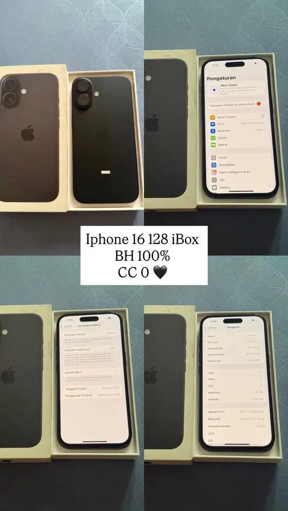Terima TT iphone 16 128 iBox BH 100 cc 0