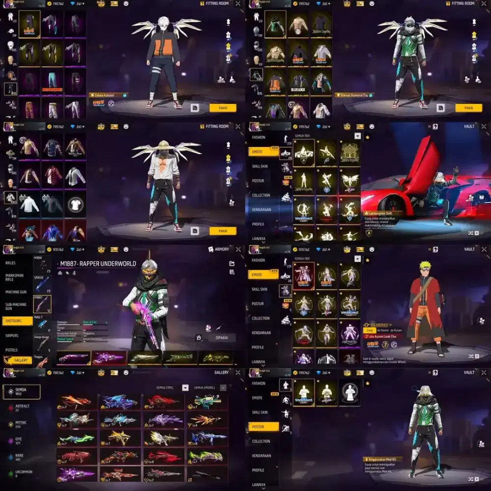 Jual Akun FF spek idaman 100% Asli Real Amanah & Tepercaya