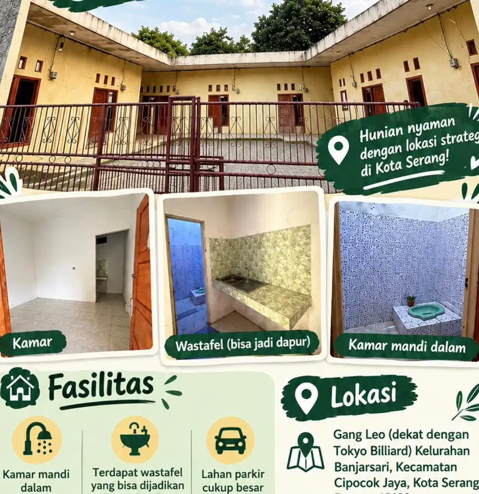 DIJUAL TANAH DAN BANGUNAN KOST KOSTAN KOTA SERANG
