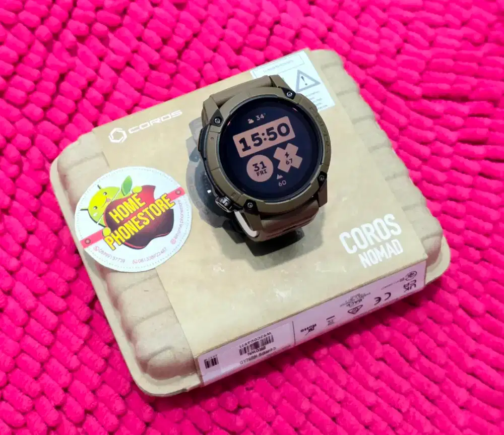 Coros Nomad 47mm Brown Mulus Lengkap