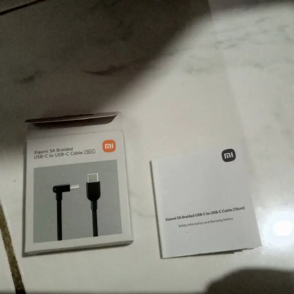 Kabel Xiaomi Braided Type C to C 10 cm siku - Baru Garansi Resmi