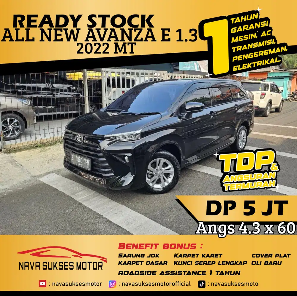 TDP 5 Jt Angs Termurah All New Avanza E 202w Manual Hitam Low Km