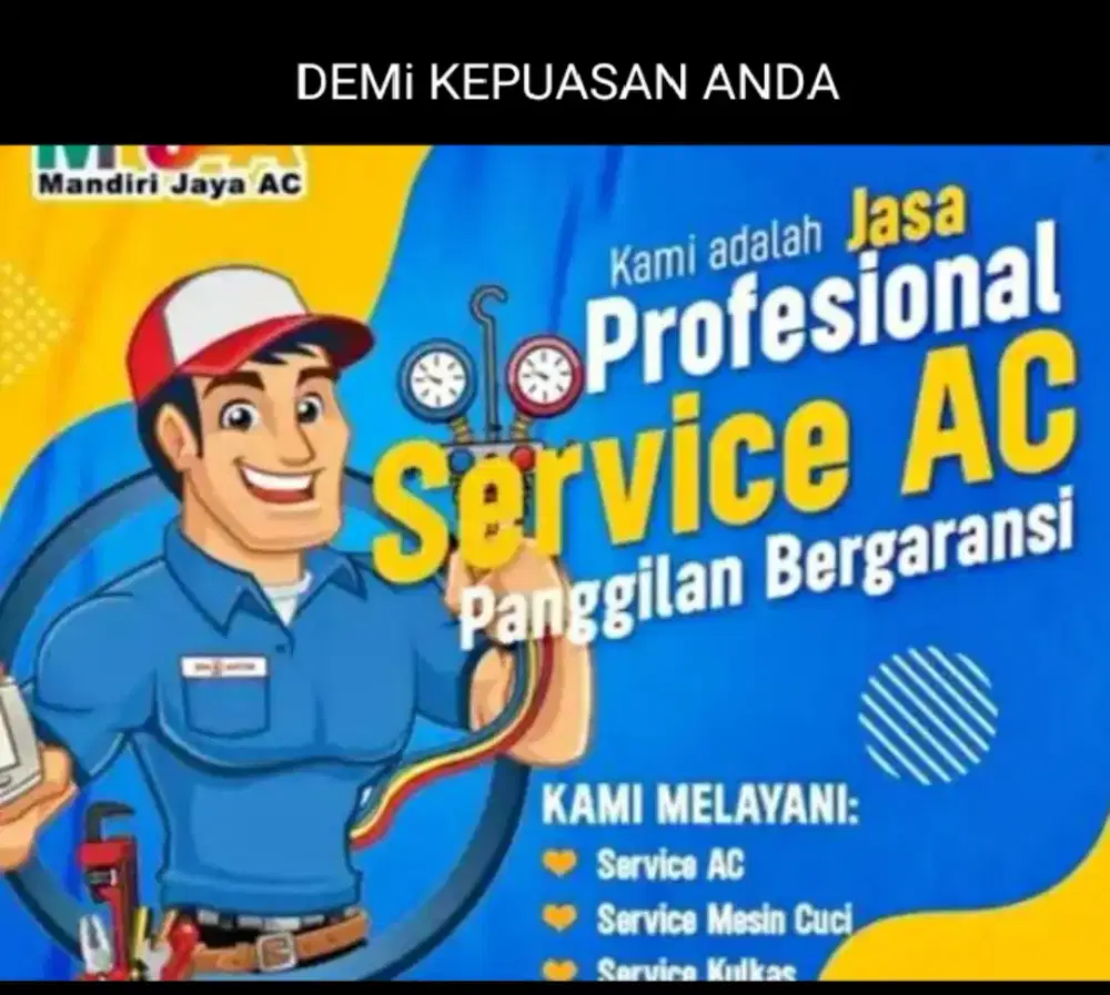 Jasa service ac kulkas mesin cuci pompa air dan bongkar pasang ac