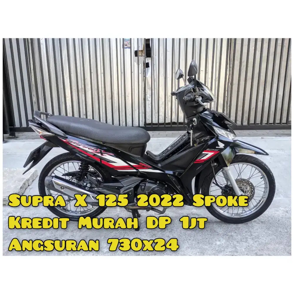 Supra X 125cc 2022 Spoke Hitam Orisinil