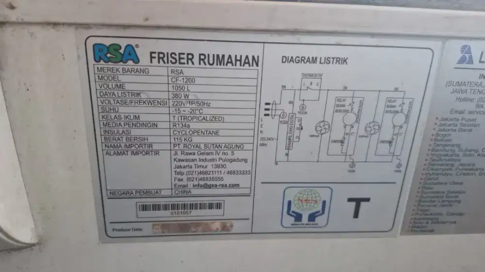 Super freezer RSA 1050L