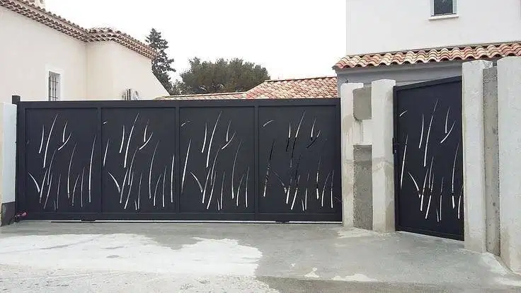 Pintu pagar rumah modern laser cutting
