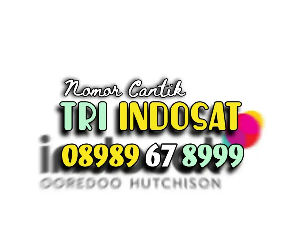 (bisa COD) PROMO Nomor CANTIK kartu TRI INDOSAT 11 DIGIT HOKI 678999