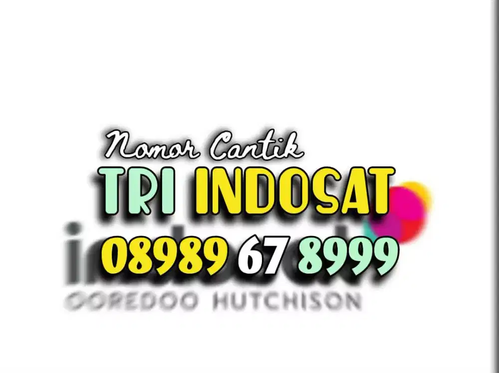 (bisa COD) Nomor CANTIK kartu TRI INDOSAT 11 DIGIT HOKI NAIK 678999