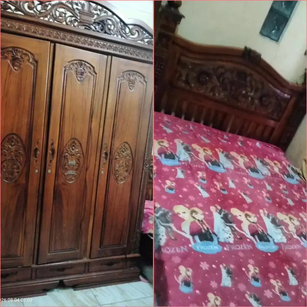 NEGO sampai jadi. Lemari jati 3 pintu Rahwana dan dipan jati rahwana
