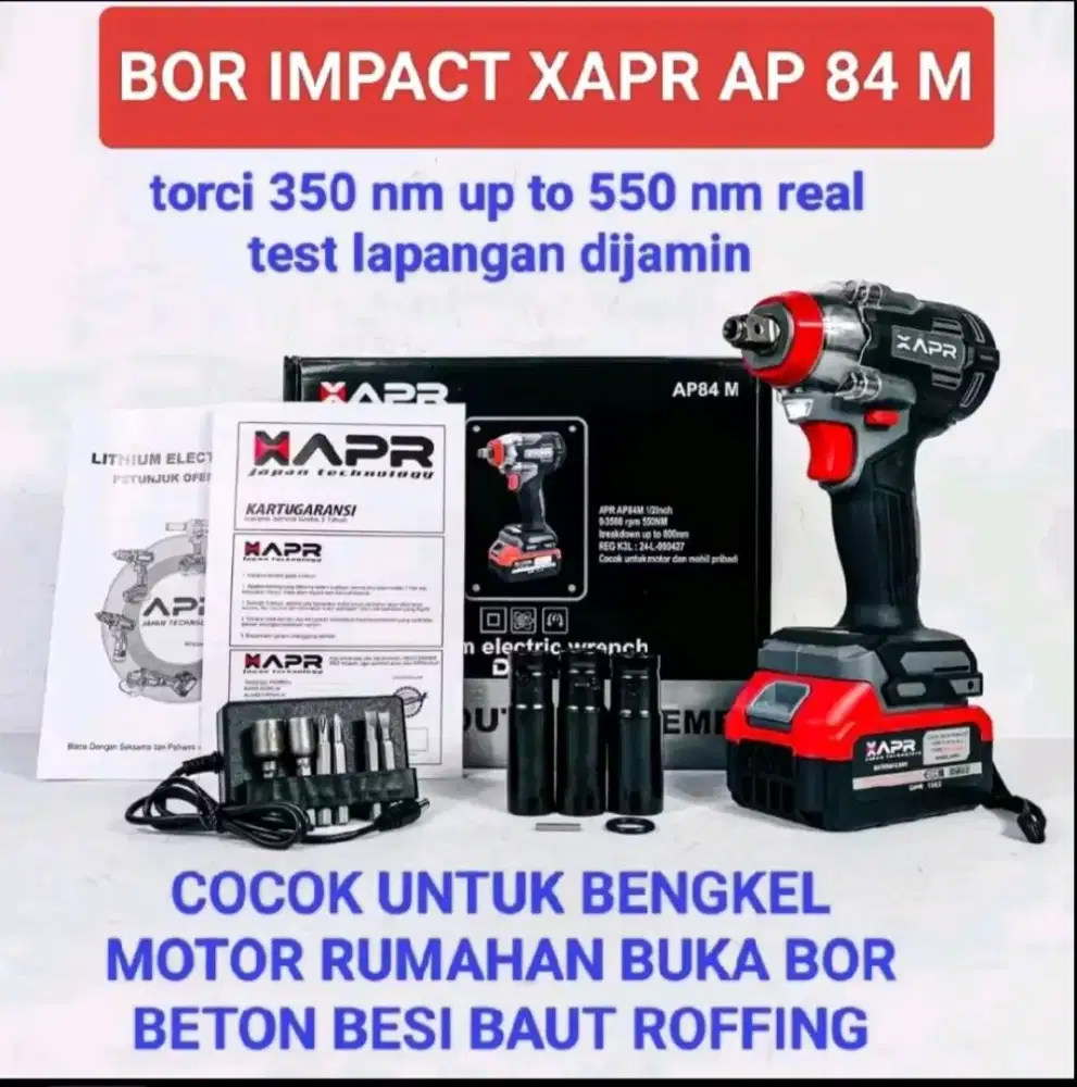 Impact wrench apr ap84m torsi 380 up to 550 tenaga badak