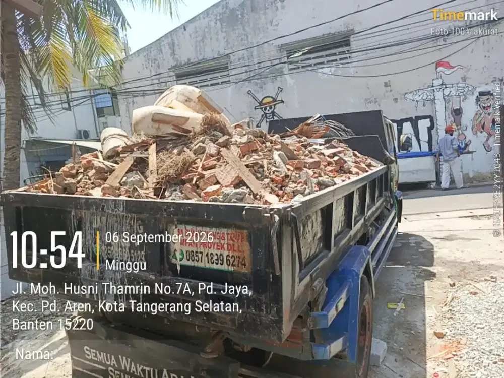 Jasa buang puing dan buang sampah proyek