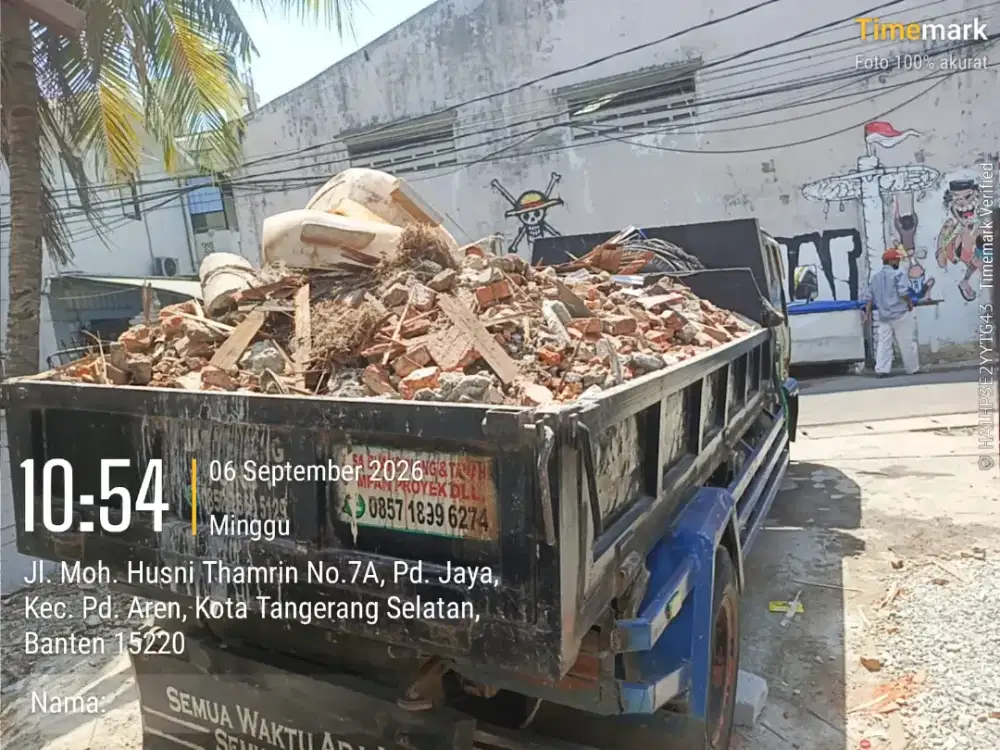Jasa buang puing dan sampah