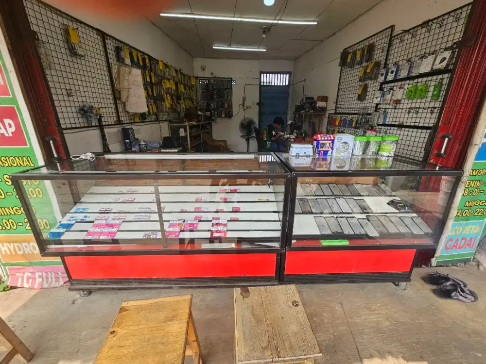5 unit etalase konter