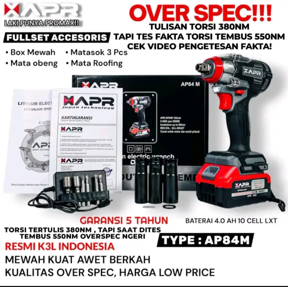 Impact wrench apr 84m torsi 380 up to 550