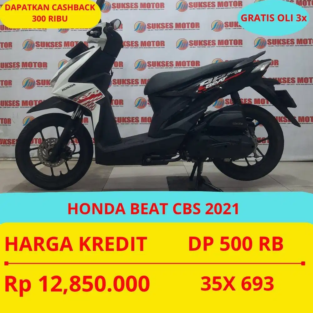 HONDA BEAT CBS 2021 DP MURAH 500 RIBU GUYSS PLAT DEPOK