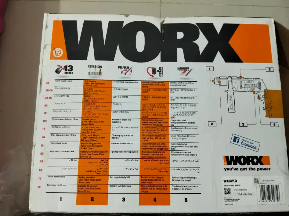 di jual set alat pertukangan merk WORX