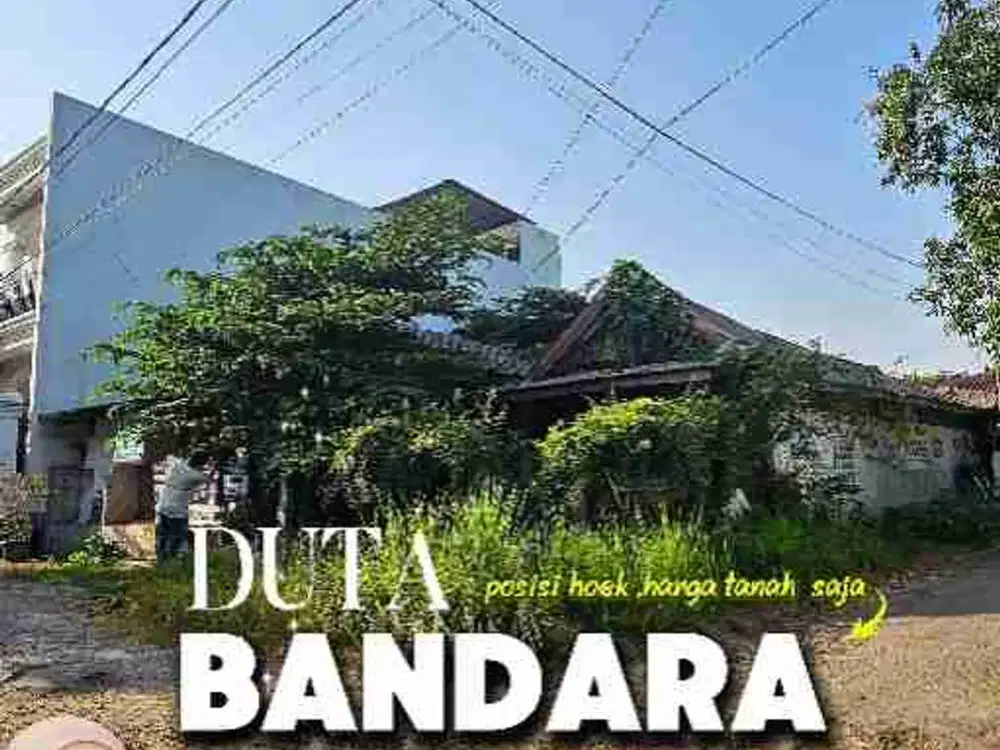 dijual rumah hoek hitung tanah saja di duta bandara permai deket bandara soetta