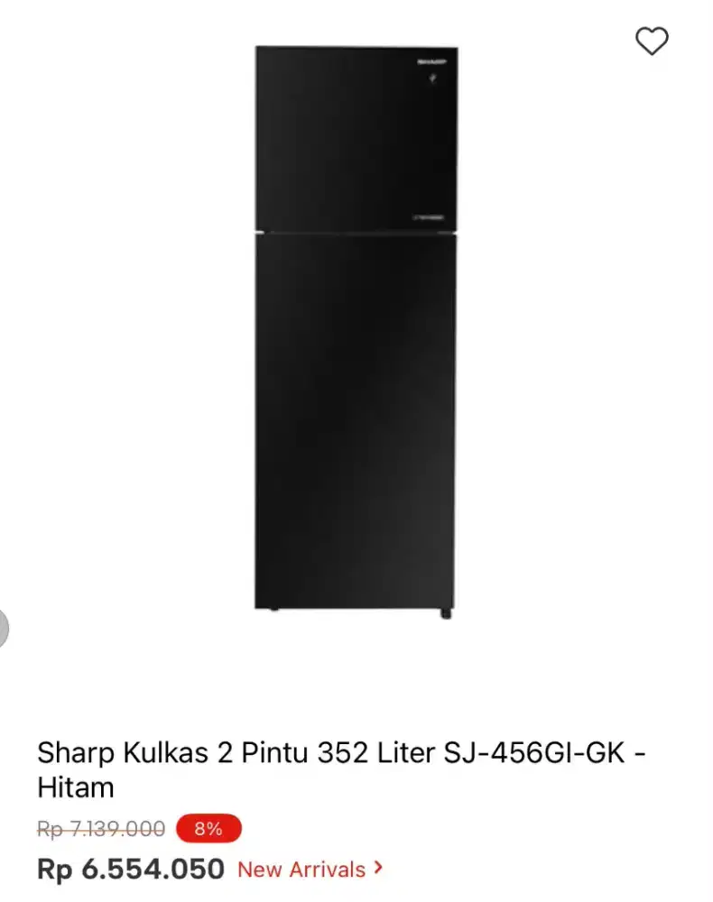 SHARP KULKAS 2 PINTU 352LTR SJ-456GI-GK