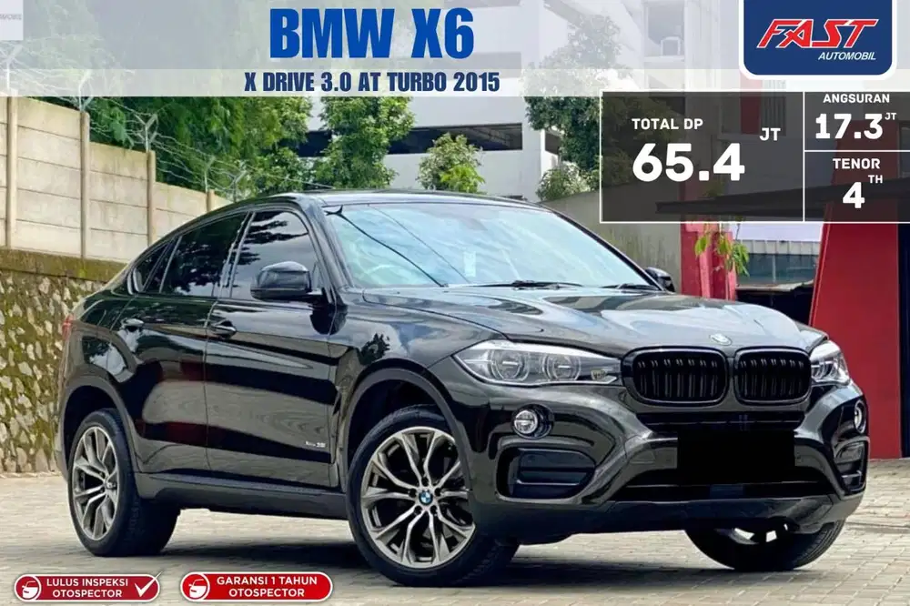 DP 65JT BMW X6 X DRIVE 2015 GARANSI 1TH 3.0 AT PAJAK PANJANG