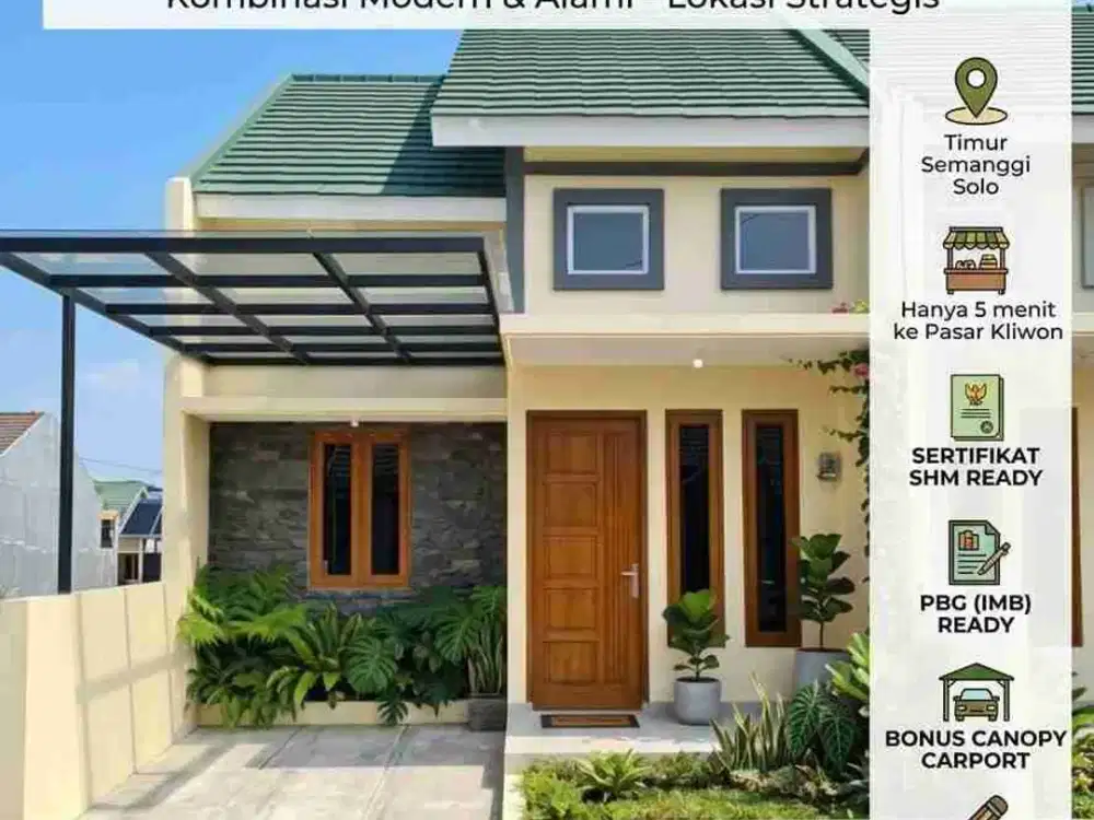 Jual Rumah cluster di dekat pasar kliwon dan RS Soekarno Solo