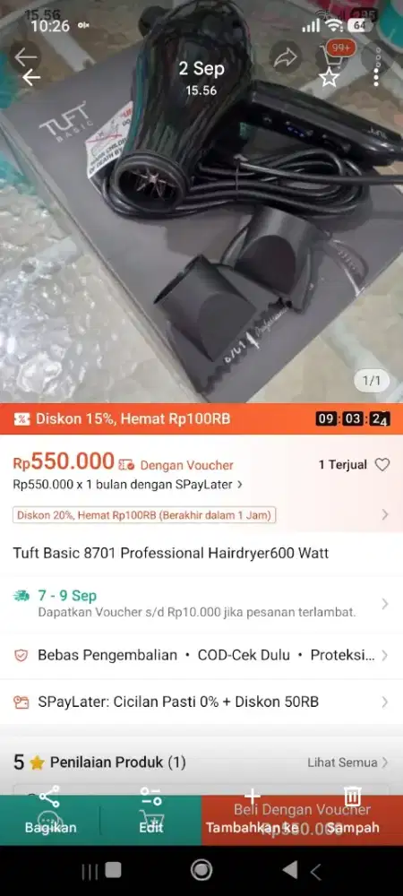 Hairdryer merk tuft