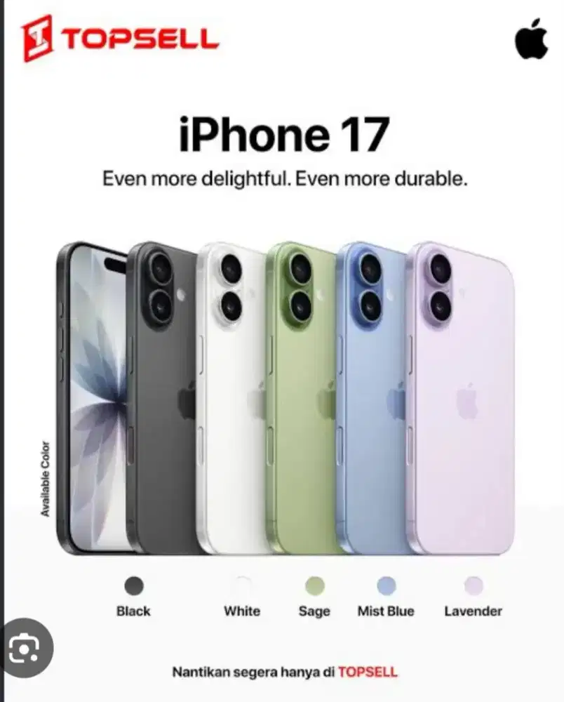 Iphone 17 256GB full colour.. Bisa cicilan!!!
