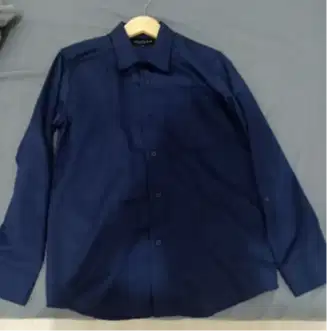 Kemeja Lengan Panjang Pria Navy