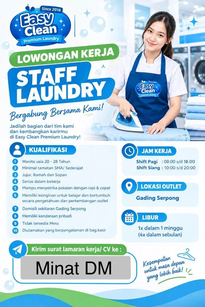 Lowongan Staff Laundry