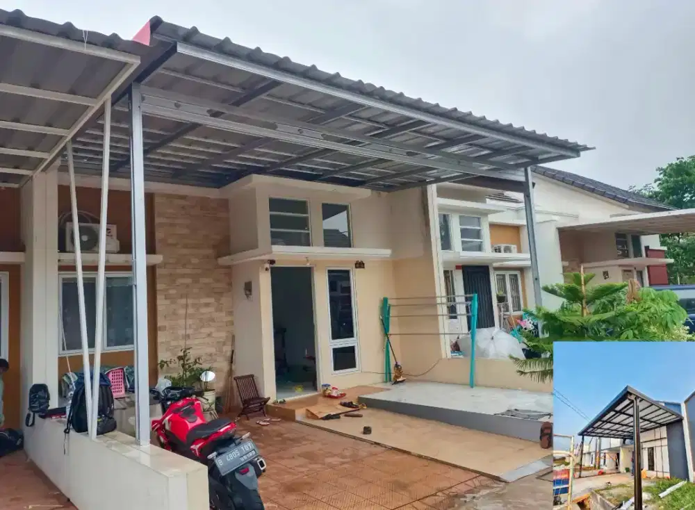 Kanopi baja ringan dan garasi