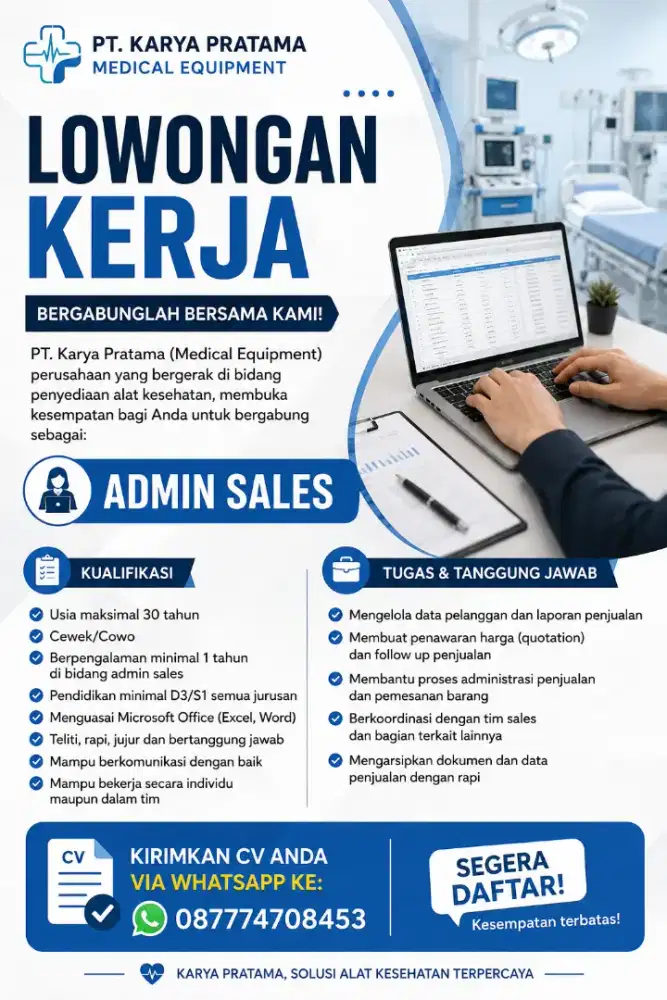 Lowongan Admin Sales & GA