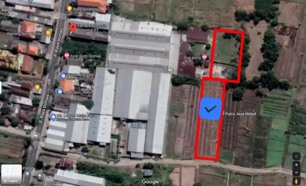 Tanah Domas Menganti bagus utk Gudang / komersil lainnya