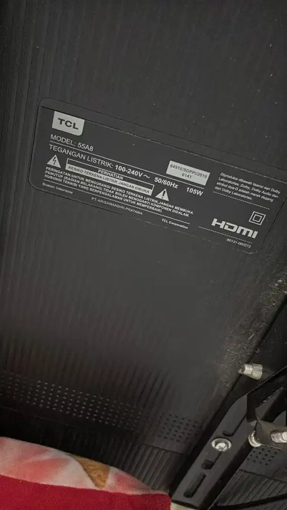 TV TCL 55inch second