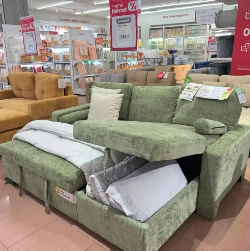 Sofa L Corner Multifungsi Minimalis dan Murah