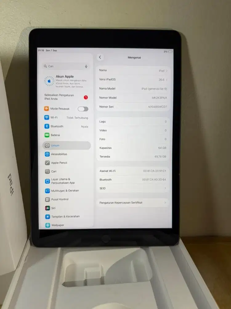 ipad gen 9 64 Gb ibox