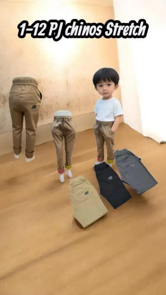 Celana chinos katun anak cowok
