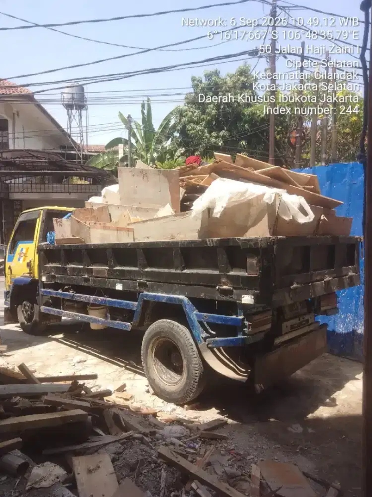 Jasa buang puing dan buang sampah proyek