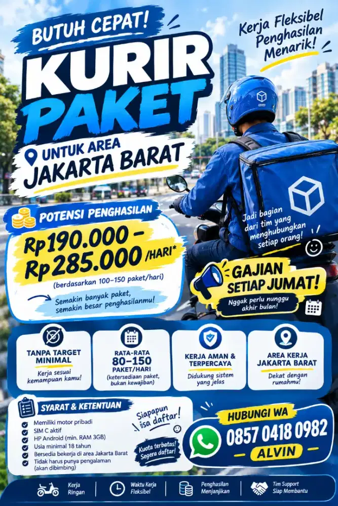 LOWONGAN KERJA KURIR PAKET