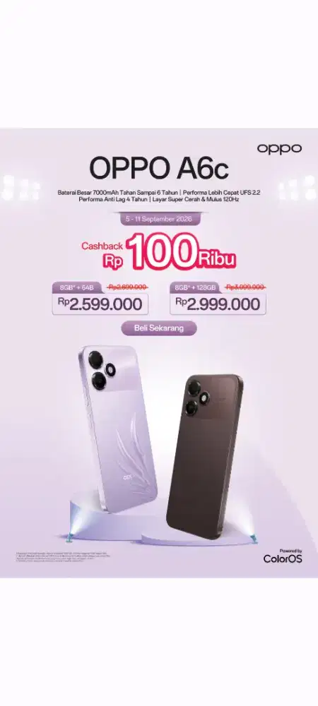 Di jual Oppo A6c 4/64GB