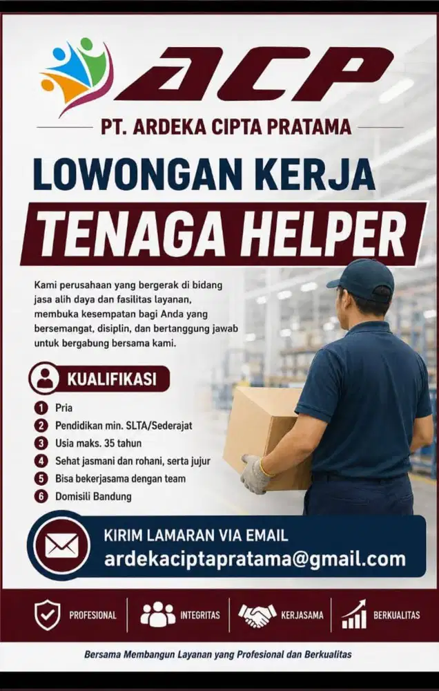 LOWONGAN KERJA HELPER