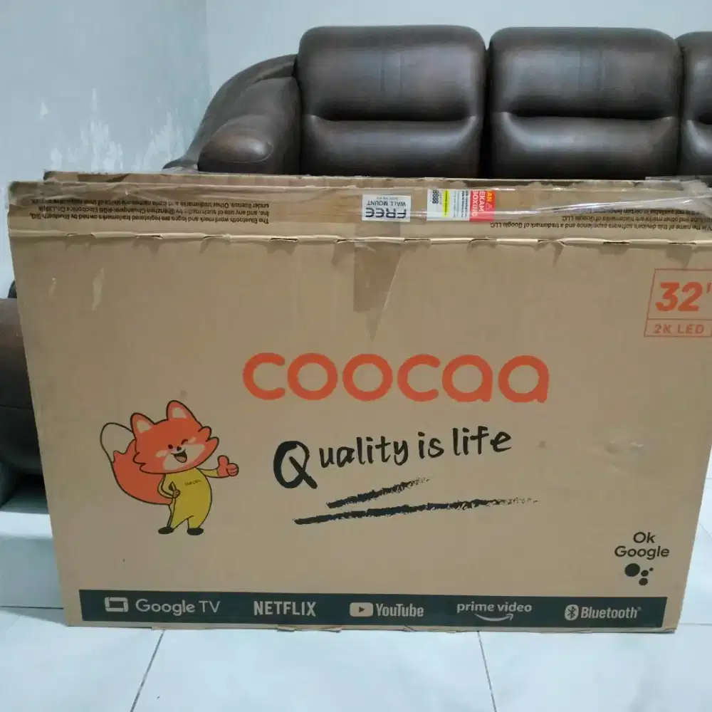 Jual google tv 32 inc merk coocaa mulus