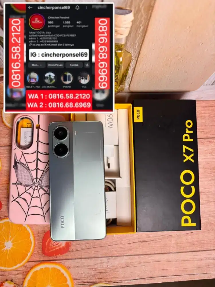 Jual hp POCO X7 PRO 5g 12/512 fullset original siap pakai