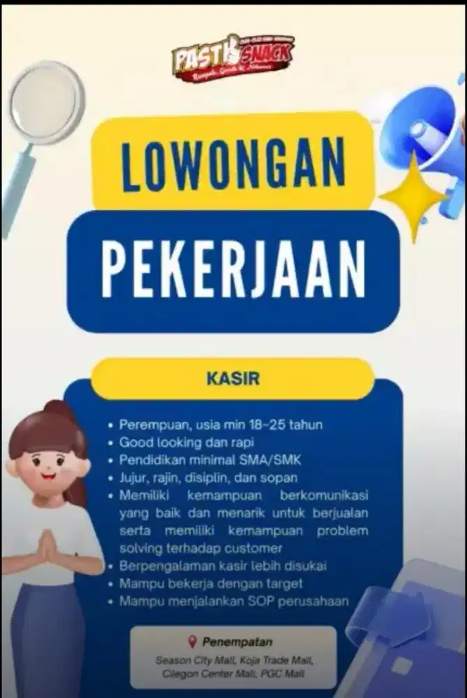 Kasir di Cilegon Center Mall