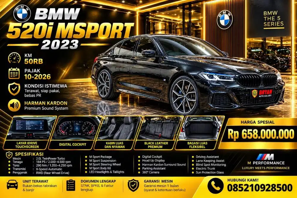 BMW 520 2023 MSPORT BLACK PREMIUM