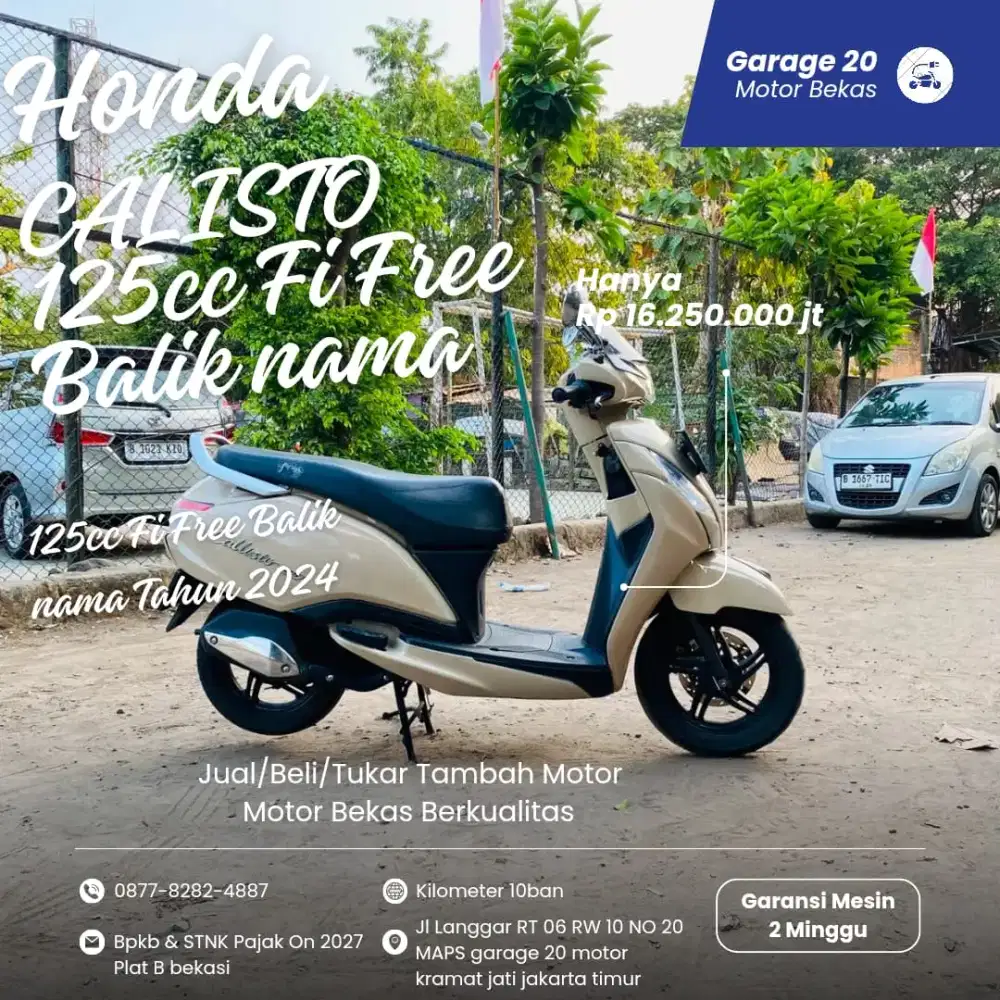 TVS Callisto 125cc Fi Free Balik nama Jabodetabek Tahun 2024 Pajak On