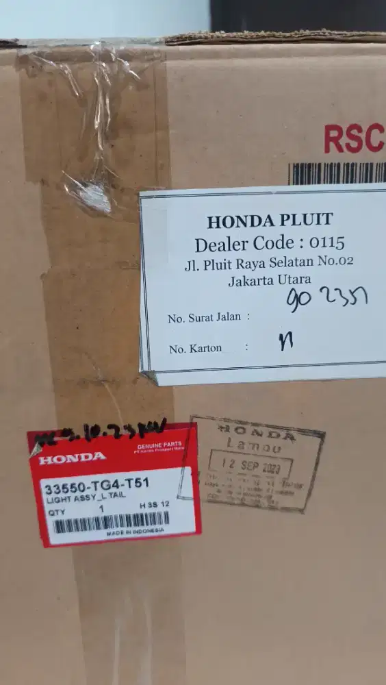 Lampu belakang kiri all new brio